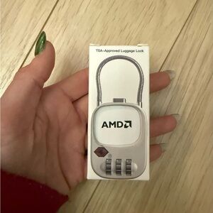 AMD White and Silver TSA-Approved Combination Lock